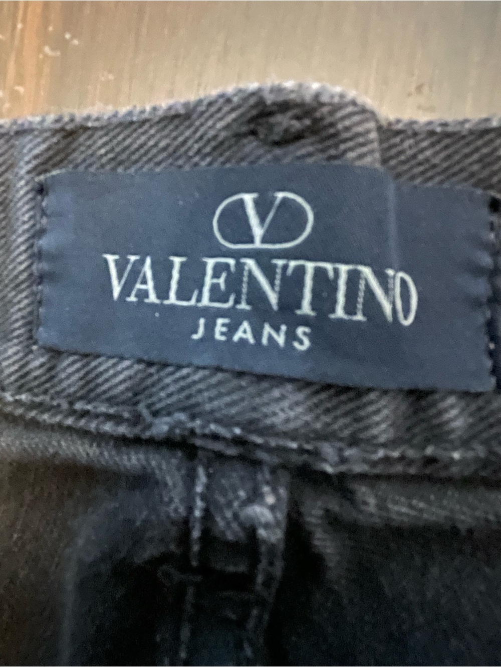 Valentino Men’s Dark Black Slim Straight Jeans